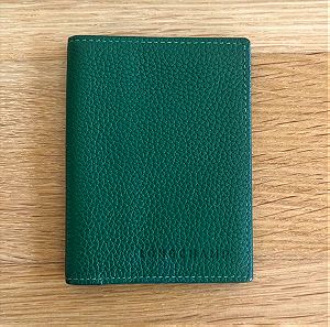 Longchamp Le Foulonné Card Wallet, Green