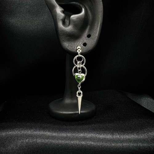 Heart earrings set of 2 made of stainless steel new