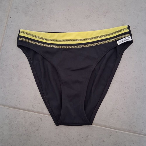Aqualife vintage women's bikini bottom, black and green