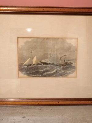 Χαρακτικός πίνακας The Jointed Iron Steam-ship Connector 1863 σαν καινούργιο
