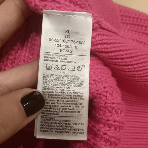 GAP cotton cardigan like new, pink fuchsia, XXL