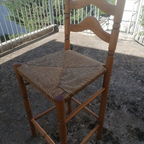 Wooden stools used, set of two