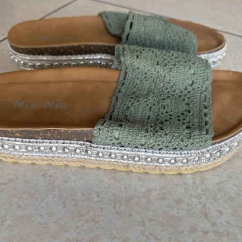 Nio Nio slippers new, size 37 with knitted upper and silver details