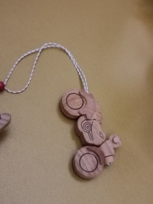 Wooden puzzle toys like new, set of 2 small motorcycle and airplane