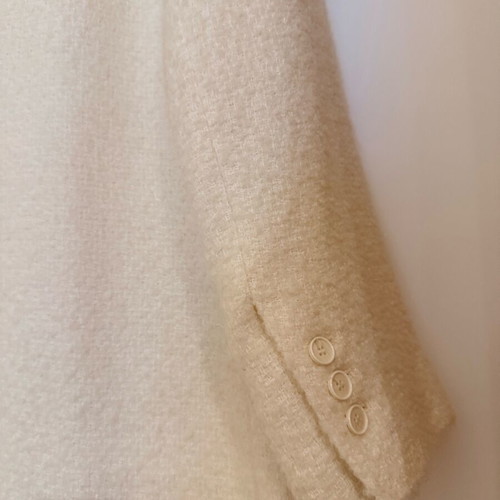 Zara cream boucle coat like new, size S
