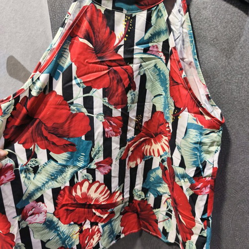 Shein Tropical Print Halterneck Top new, size M