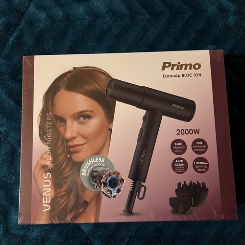 Primo BLDC ION hair dryer new, professional 2000W with diffuser