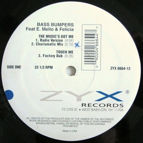 Bass Bumpers The Music's Got Me CD used, electronic