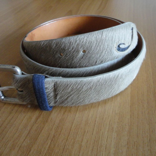 Jacob Cohen men's belt used, natural hair leather, size 105