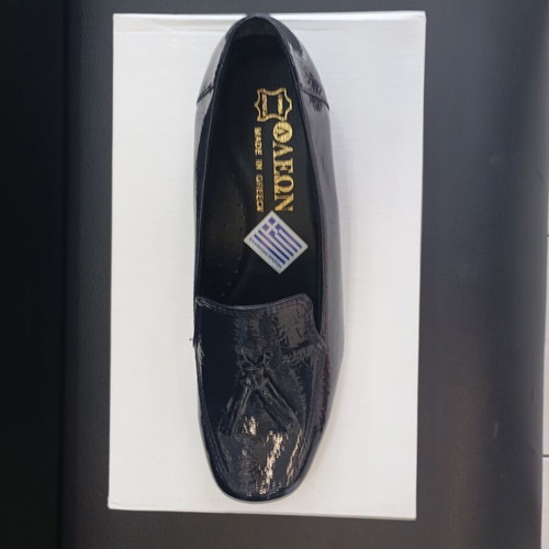 Leon blue pumps with low heel and anatomical insole, size 38
