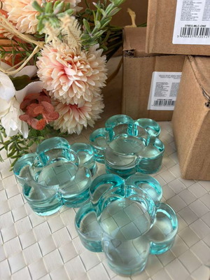 Candlelight holders new, pack of 100, blue flower design