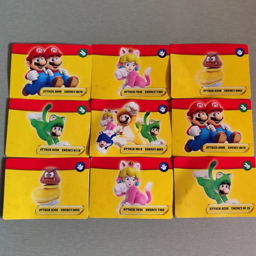 Super Mario cards set of 9 new