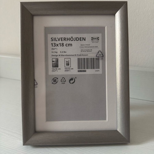 IKEA Silverhöjden 13x18 photo frame new in silver tone