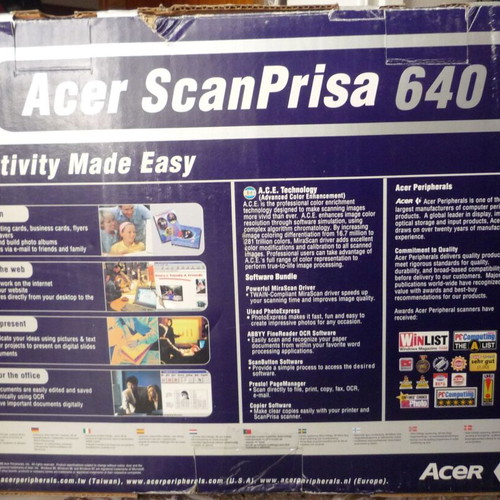 Acer scanner Scanprisa 640S σαν καινούργιο, 1999