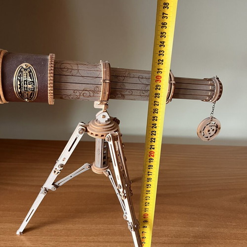 ROKR Monocular Telescope Wooden 3D Puzzle ST004, assembled