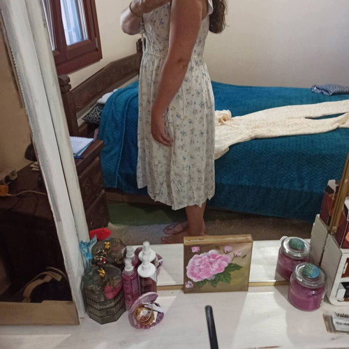 Hollister dress XL white floral, like new