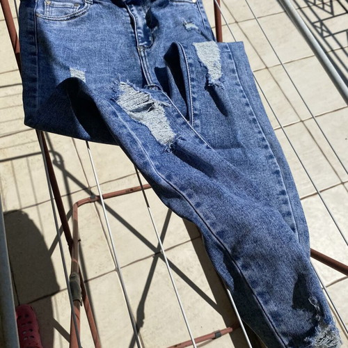 Blue Jean Attrattivo women's pants new, elastic fit with rips