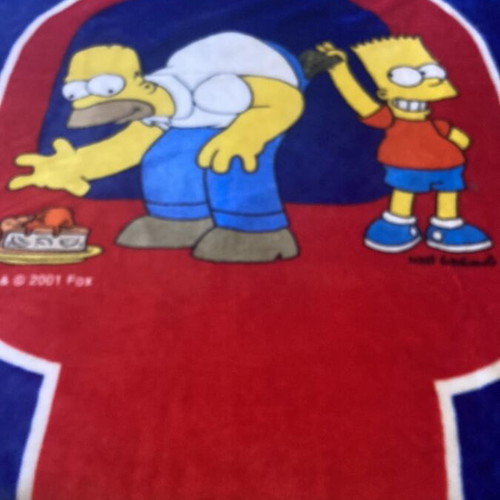 The Simpsons acrylic blanket used, single bed size