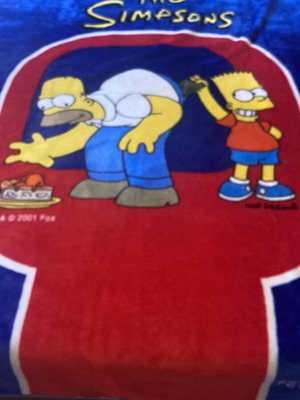 Κουβέρτα ακρυλική The Simpsons μεταχειρισμένη, για μονό κρεβάτι