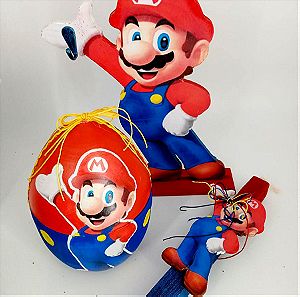 Λαμπάδα Super Mario σετ με κεραμικό αυγό