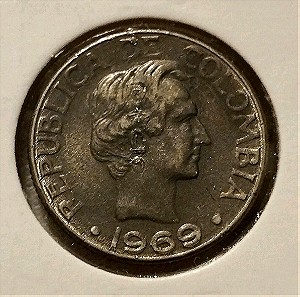 Κολομβία, 10 centavos 1969