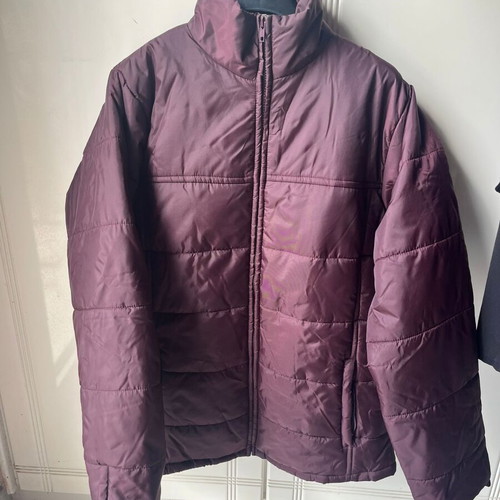 Women's jacket size L like new, eggplant to burgundy color