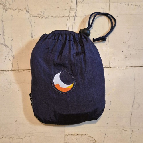 Frisbee Ticket to the Moon navy blue like new, fabric