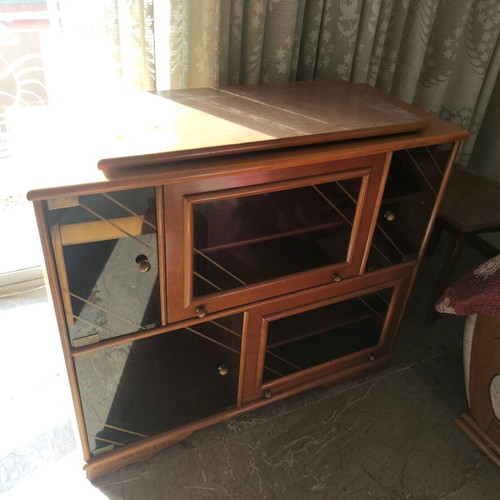 Living room furniture used with 5 cabinets and rotating TV stand