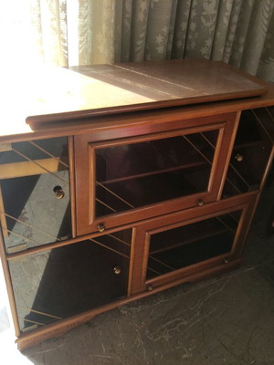 Living room furniture used with 5 cabinets and rotating TV stand