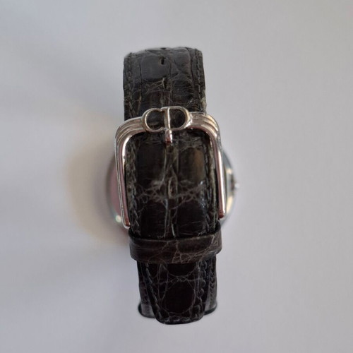 Christian Dior women's watch used, silver and black