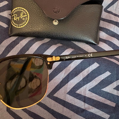 Ray-Ban sunglasses used, black and gold
