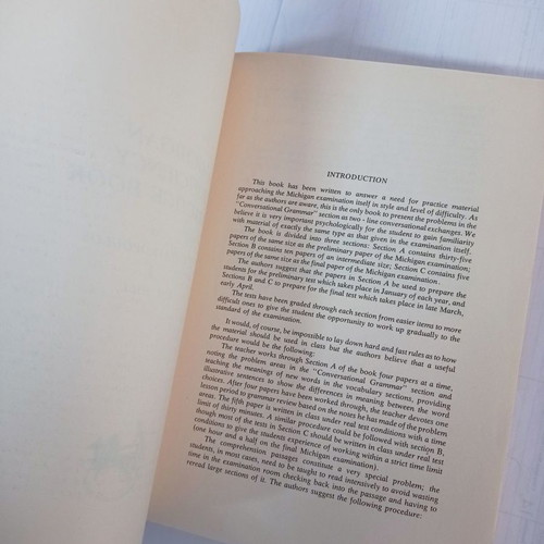 A Michigan Proficiency Practice Book used with notes
