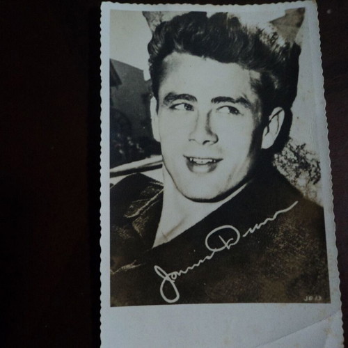 James Dean foreign actor 2 cards and film Gigant promotional used