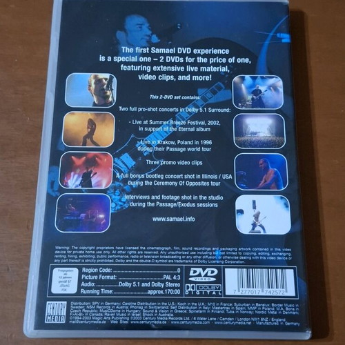 Samael Black Trip double DVD like new, metal