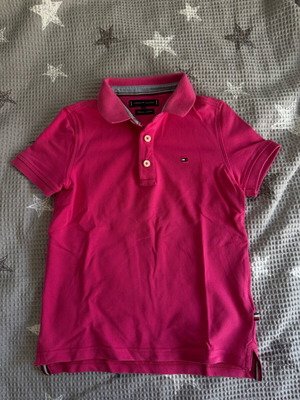 Tommy Hilfiger kids' polo shirt like new, size 116 cm, pink