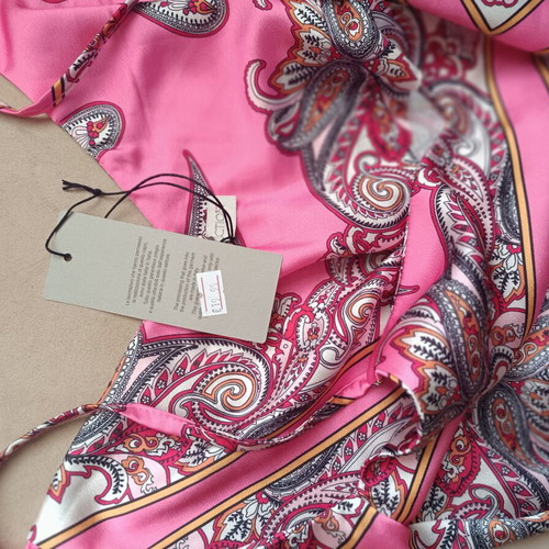 Satin top new, one size, pink multicolor
