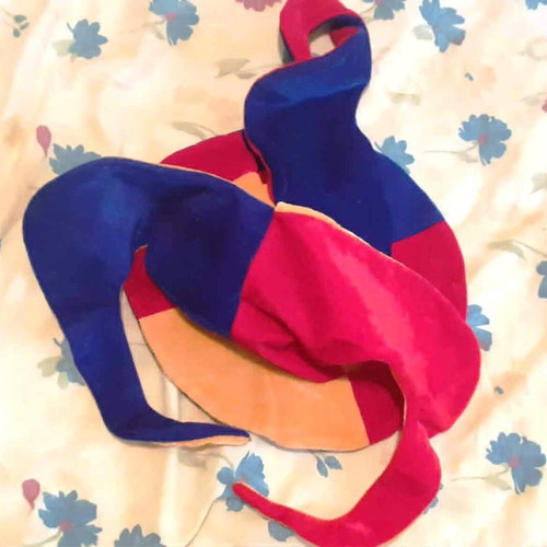 Velvet Joker Hat like new, colorful carnival design