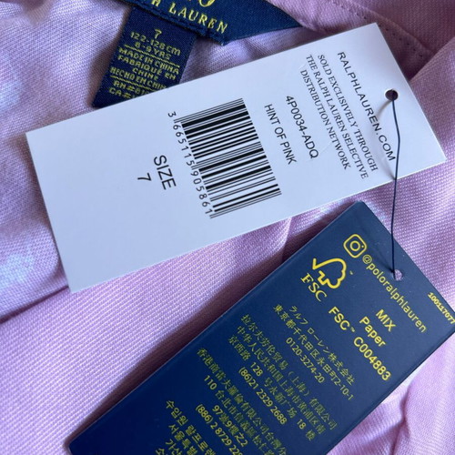 Ralph Lauren sleepwear set, pink, size 7Y