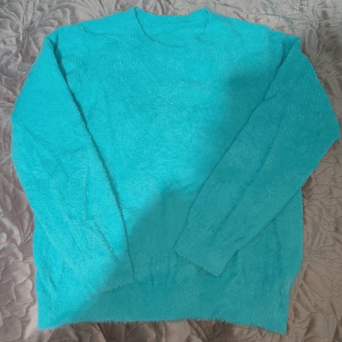 Fur sweater turquoise Celestino like new