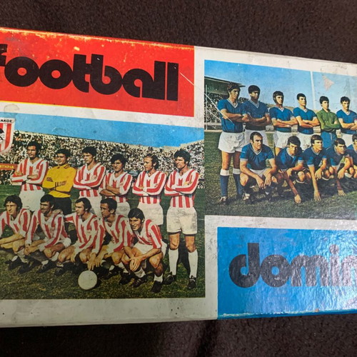 Olympiakos - Ethnikos Piraeus domino game used, 1970s