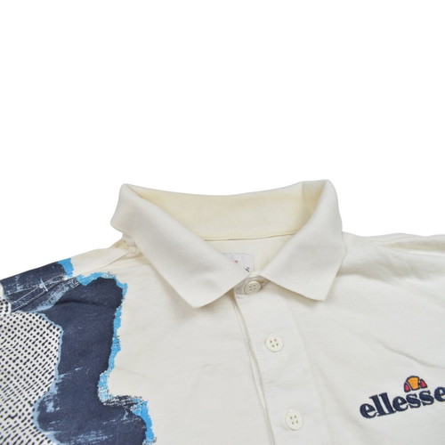 Ellesse Vintage 90s All Over Graphic Polo Tennis Shirt used, size Large