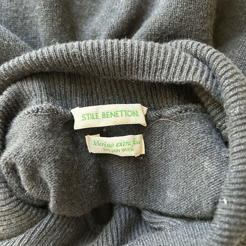 Benetton wool women's turtleneck sweater, size L 47x64