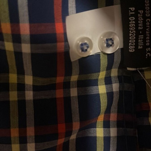 Belmonte Italian shirt medium slim fit like new, multicolor cotton