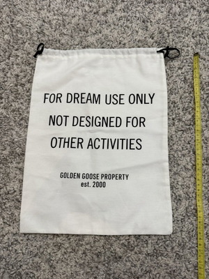 Golden Goose Fabric Dust Bag like new, white