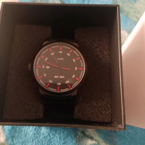 Weide wristwatch with black metal bracelet like new