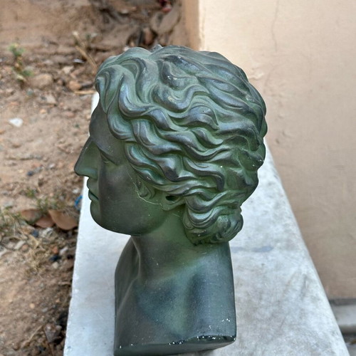 Bust of Alexander the Great used with bronze patina finish