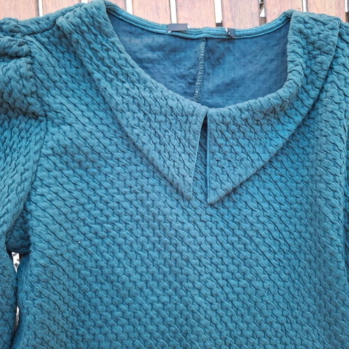ALE dress with collar, green, medium size