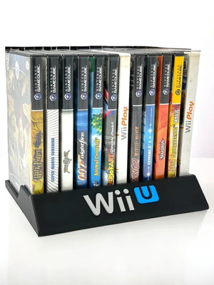 Nintendo Wii U game holder for 12 games with official logo made to order