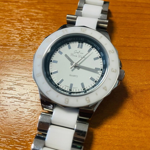 Graf von Monte Wehro unisex watch like new, white and silver