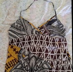 Halter top A.L.E. like new, 100% cotton, brown multicolor, XS